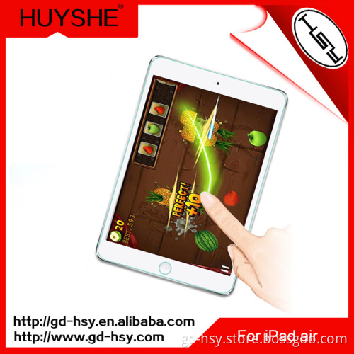 HUYSHE display accessories custom tablet tempered glass screen protector for ipad air